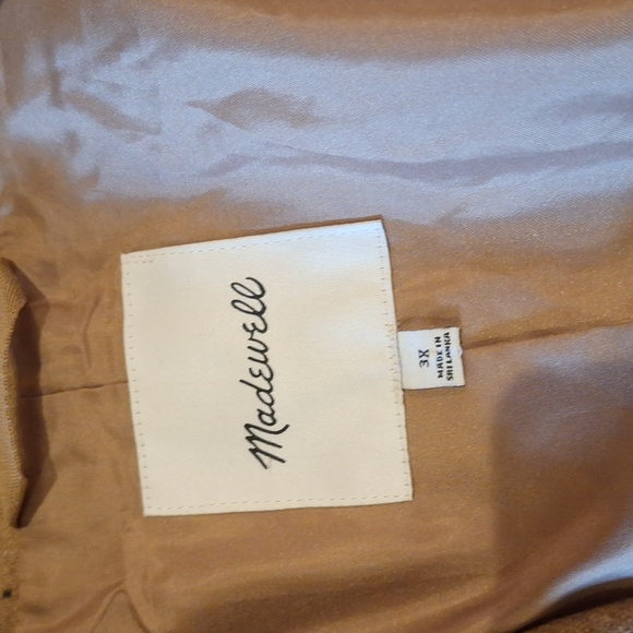 NWOT Madewell Larsen Blazer in Windowpane Plus Size 3X Black & Tan - Picture 7 of 12